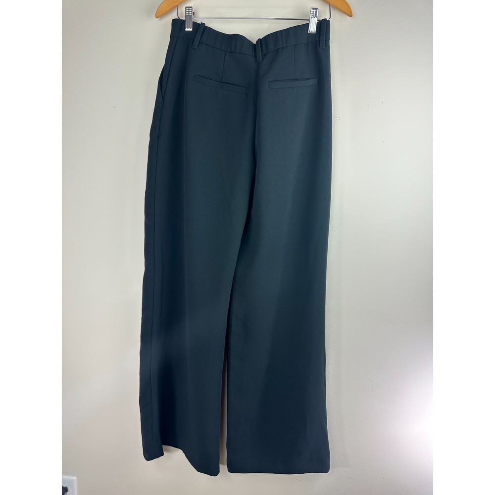 NEW Abercrombie & Fitch High Rise Pleated Ultra Wide Leg Trouser Black 28 6L - Picture 14 of 16
